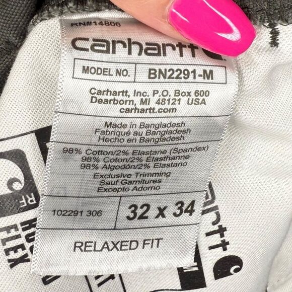 |EUC| CARHARTT Rugged Flex® Relaxed Fit Canvas Work Pant (32x34) - Picture 8 of 9